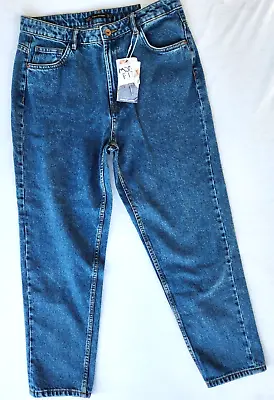 Zara Women's Mom's High Waist Denim Fitted Hips Ankle Length Jeans New Sz 10 • $22.95