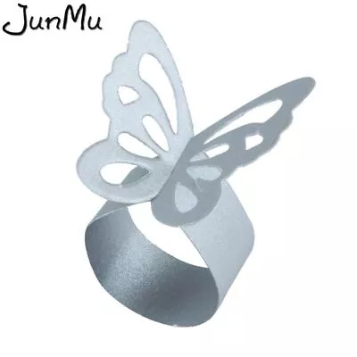 £10.05 • Buy Butterfly Paper Napkin Rings - 50pcs Banquet Table Decorations Wedding Supplies