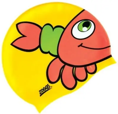 Zoggs Junior Crab Silicone Swim Cap Kids Childrens Easy Stretch Hat Pool • £4.97