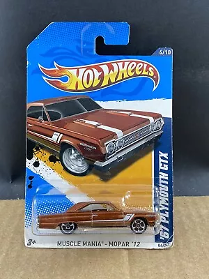 Hot Wheels ‘67 Plymouth GTX Muscle Mania-Mopar ‘12 6/10 1/64 COMB SHIP $1 • $4