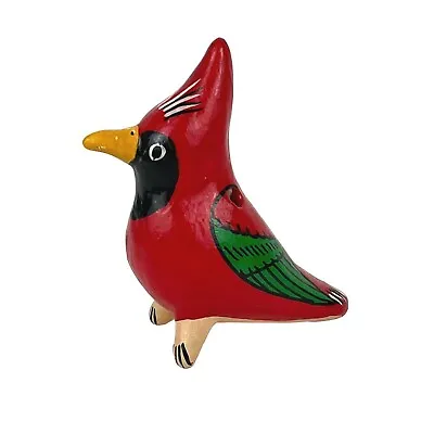 Vintage Cardinal Ceramic Pottery Hand-Painted Red Bird Whistle 1960's • $20