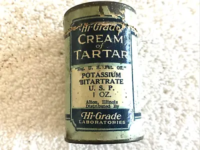 Hi Grade Cream Of Tartar Vintage Spice Tin Alton Illinois  • $17.95