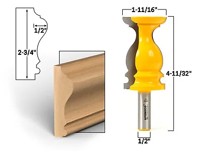 2-3/4  Chair Rail Molding Router Bit - 1/2  Shank - Yonico 16120 • $33.95