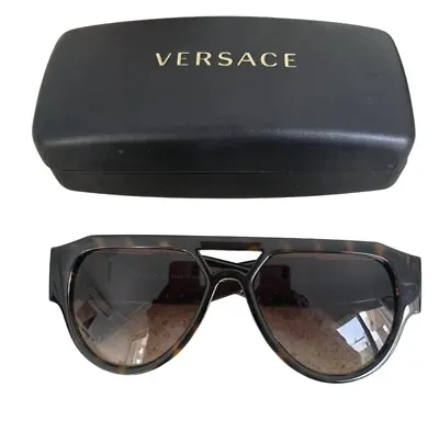 $249.95 • Buy Versace Medusa Stud Tortoise Shell Uni-Sec Sunglasses Ve 4401 - New & Case