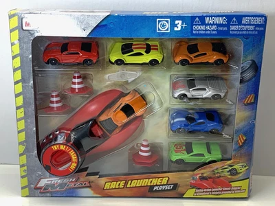£17.03 • Buy Maisto Fresh Metal RACE LAUNCHER Play Set Spring-Action Launcher Shoots Vehicle!