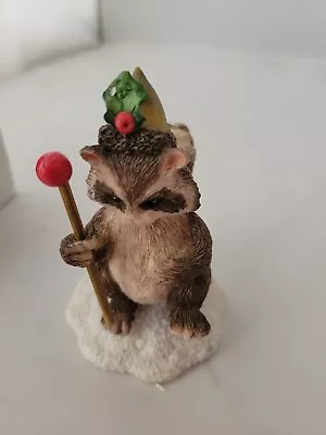 Charming Tails “the Drum Major ” Racoon Figurine Nib • $12.50