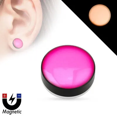 Earrings Rings Magnetic  Acrylic Snap On Fake Magnet Ear Plugs • $10.25