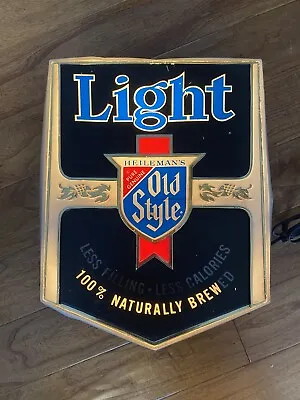 Vintage Heilman's Old Style Light Up Beer Advertising Sign Motion • $79.99