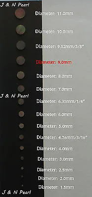 50+3pcs Free 9.0mm Black MOP DotsShinyBlack With Iridescence A Grade • $17.59
