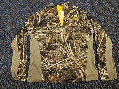 Realtree Fleece Jacket Mens L(42-44) Camo Long Sleeve 1/4 Zip Camouflage Max5 • $19.99