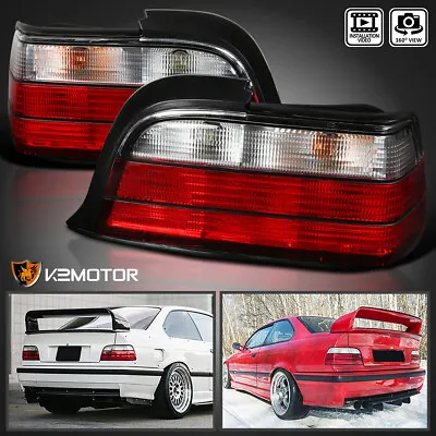 Red/Clear Fits 1992-1998 BMW E36 3-Series 2Dr Coupe Tail Lights Brake Lamps • $69.38