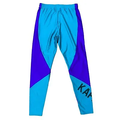 Vintage Kappa Leggings Crazy Blue Purple 90s Womens W26 • £16.99