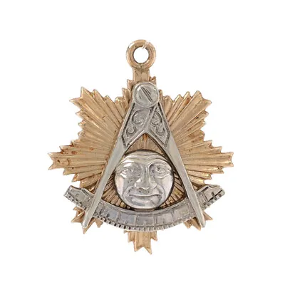 Yellow Gold Blue Lodge Past Master Fob Pendant - 14k Men's Masonic • $399.99