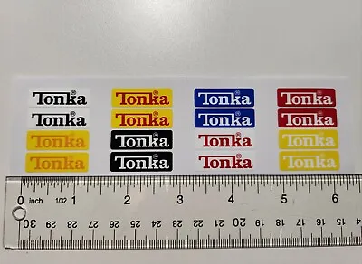 Tonka Logo Stickers For Tiny Tonka Trucks Years 1978 And Up Set Of 16 Decals. • $6.99