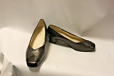 £18 • Buy Brown Leather Equity Shoes Size 6 Ladies Court Heels Comfy Womens Office Party