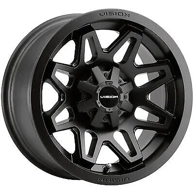 4-Vision UTV 416 Seven 12x8 4x156 -10.2mm Matte Black Wheels Rims 12  Inch • $484.33