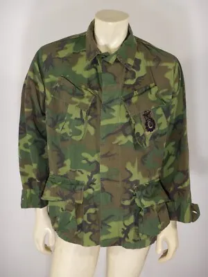 Vintage 1969 Slant Pocket Camouflage Poplin Jungle Jacket ALPHA Size MEDIUM • $75