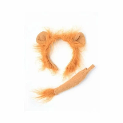 £5.99 • Buy Childrens Kids Black Brown Lion Aliceband Ears And Tail Dress Up Set