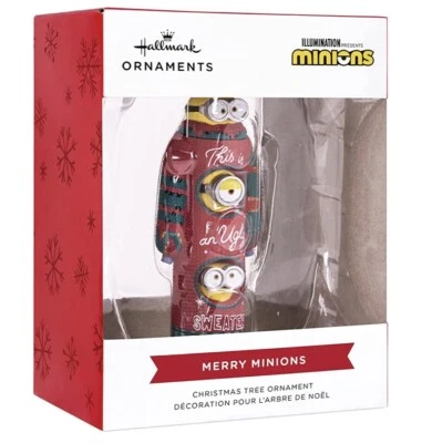 $11.20 • Buy Hallmark Christmas Ugly Sweater Merry Minions Tree Ornament - NIB