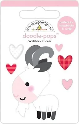 Doodlebug Stickers Doodle-Pop 3D - Baby Billy Goat With Hearts NEW • $3