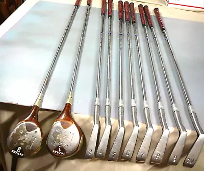 Vintage Kenneth Smith Custom RH Club Set  3-9 19 Irons  1 & 3 Woods • $159