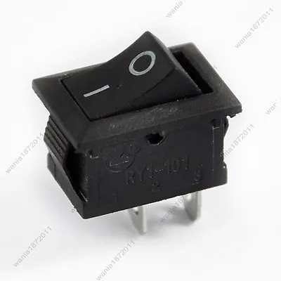 5 × Mini Rocker Switch Black 2 Pin SPST ON-OFF 20×13mm Snap-in • $4.99