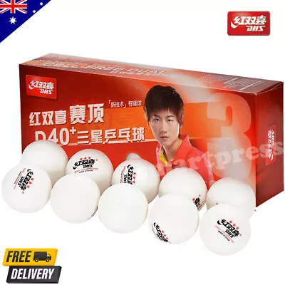 $19.95 • Buy 10Pcs DHS 3-Star D40+ Table Tennis ABS White PingPong Balls ITTF Approved