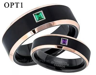 Personalized Matching Tungsten Carbide Wedding Bands For  NICK  • $288