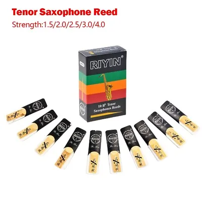 $15.84 • Buy 10* Bb Tenor Saxophone Reeds Strength 1.5 2.0 2.5 3.0 3.5 4.0 Sax Reed Parts Set