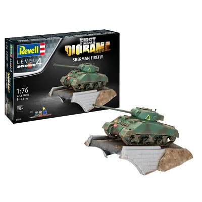 Revell 03299 Sherman Firefly Tank First Diorama Military Model Kit Scale 1/76 • £14.99