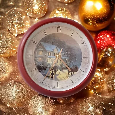 Thomas Kinkade Musical Clock Home For The Holidays Wall Christmas Videos Works • $18.74
