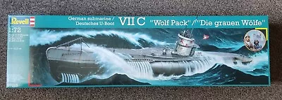 Revell 05015 Scale 1/72 U-Boat Type VII C German Submarine U-Boat Wolf Pack NEW • £99.99