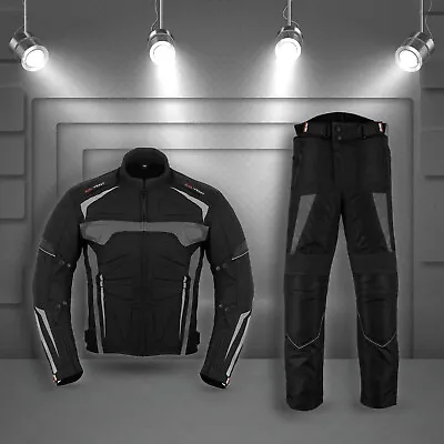 Mens Motorcycle Suit Motorbike Racing Armoured Waterproof Suits Jackets Trousers • $126.31