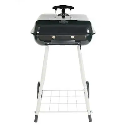  17.5  Square Steel Charcoal Grill With Wheels Black • $18.97