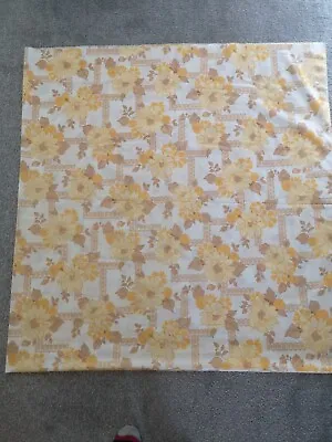 VINTAGE 1960s UNUSED 1 Mtr X 1 Mtr Sunflower Yellow HABERDASHERY Remnant FABRIC • £3.99