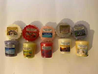 Ten Yankee Candle (old Logo) Simply Home Samplers/Votives And Tarts/Melts (SH5) • £0.99