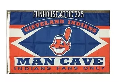 Cleveland Indians 3x5ft Banner Polyester Baseball WorldSeries CLE.IND.015 • $14.99