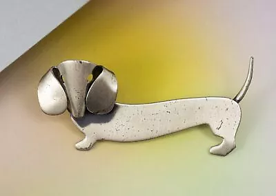 Beau Dachshund Dog Vintage Sterling Silver Pin 4.7g • $23.95