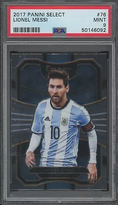 2017 Panini Select Soccer #76 Lionel Messi Mint PSA 9 • $0.99