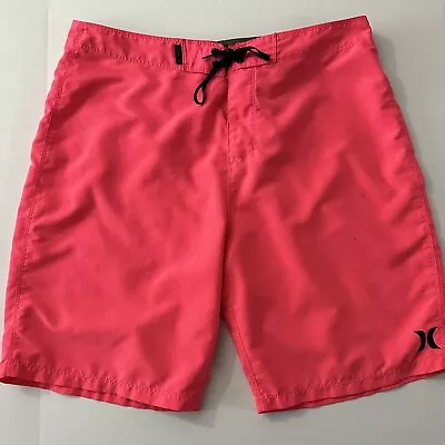 Hurley Board Shorts Mens 34 Phantom Pink Swim Trunks Swimwear Surf Beach • $9