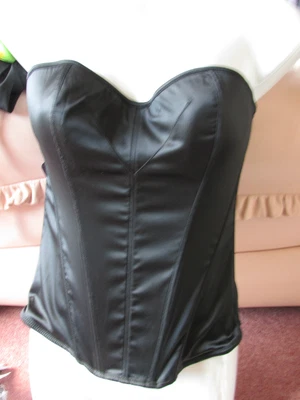 £24.99 • Buy Bnwt Masquerade Strapless Black Tiffany Basque No Suspenders Size 30dd Rrp £56