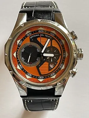 Officina Del Tempo Watch Orange OT1029 Yanir Quartz Chronograph • $195