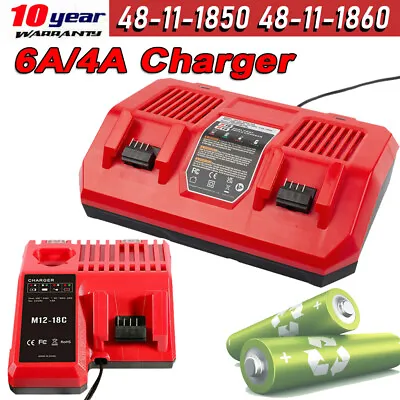 18V Battery Charger For Milwaukee For M18 Li-Ion XC Extended Capacity 48-11-1860 • £17.93