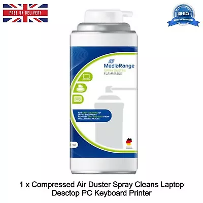 £5.29 • Buy 1 X Compressed Air Duster Spray 400ml Cleans Laptop Desctop PC Keyboard Printer