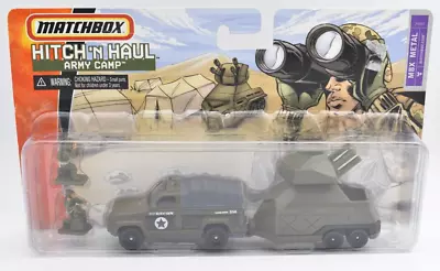 Matchbox Hitch N Haul Army Pit Troop Carrier + Tank. Twin Pack. Blister Card • $12.90