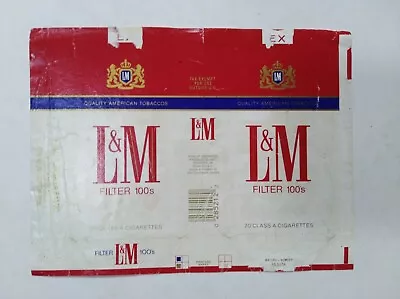 Opened Empty Cigarette Soft Pack-100 Mm-Argentina-L&M • $1