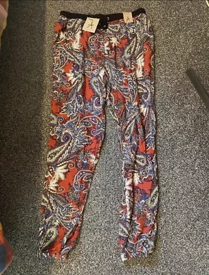 Primark Atmosphere Multicoloured Drawstring  Harem Trousers 14 • $1.23