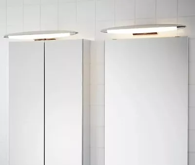 X2 IKEA SKEPP LED Cabinet Wall Light Lamp In White Silver Length 61cm 202.553.02 • £99