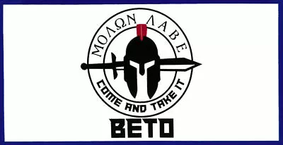 Molon Labe Come And Take It Beto White Vinyl Decal Bumper Sticker • $4.44