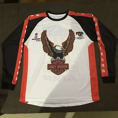 Retro Vintage Motocross Harley Davidson Amf Mx250 Rex Staten Jersey Ahrma Ama • $66